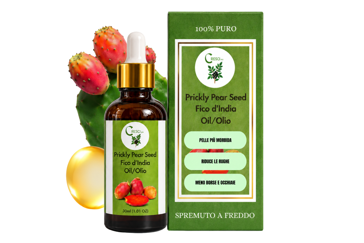 Olio di Fico d'India Puro 100% Spremuto a Freddo 30ml | CresciPiù
